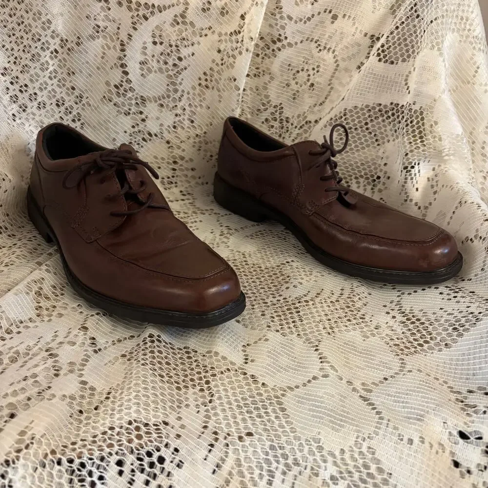 Bostonian Flexlite Men's US 9.5 M Brown Leather Derby Dress Shoes
